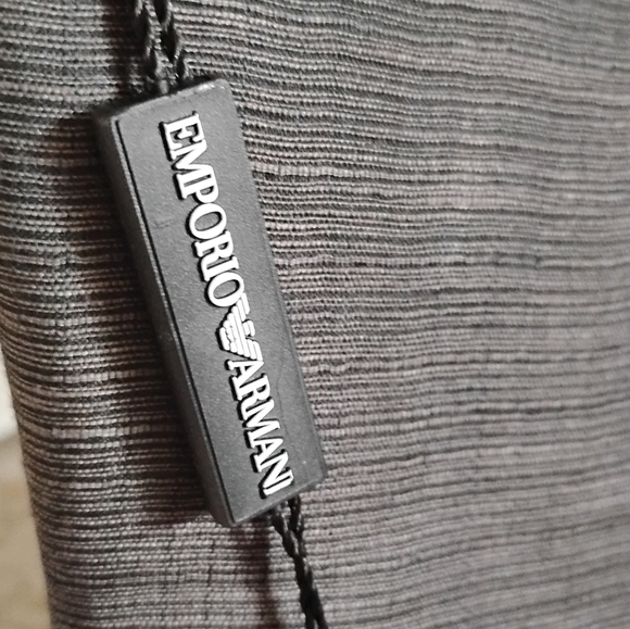 🆕 Emporio Armani Gray Linen Convertible Dress with Strap, Taglia 40, Size 8 - Picture 10 of 13